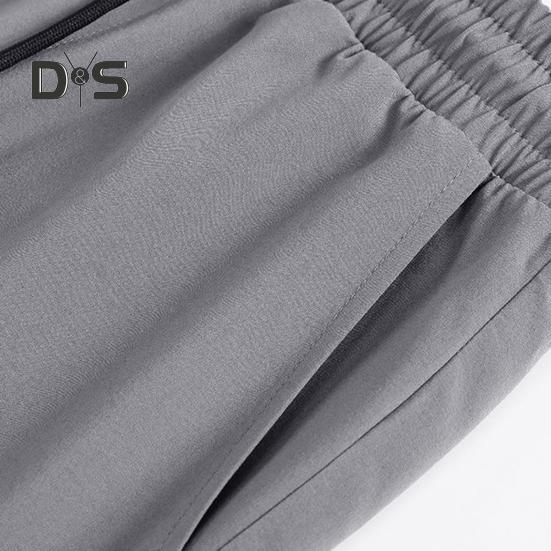 Мужские шорты, повседневные брюки с регулируемой талией на шнурке и усиленными карманами, однотонные, широкие летние спортивные шорты