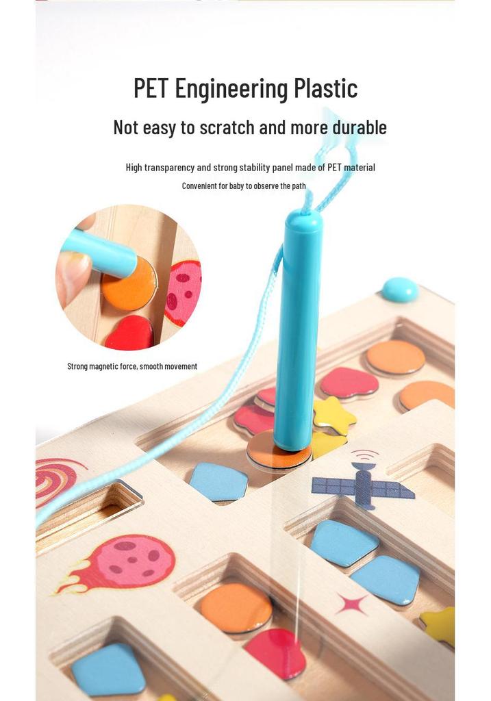 Разноцветная магнитная логическая и развивающая формами настольная игра для детей