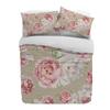 Vintage Pink Flowers Peony Duvet Cover With Pillow Case Custom 3Pcs Bedding Set Quilt Cover Double Bed Home Textile