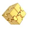 Infinity Cube Magic Cube, 3D Puzzle, Infinity Fidget Cube, Adult Game, Sturdy and Heavy, Decompression Toy, Portable (Reinforced Gold)