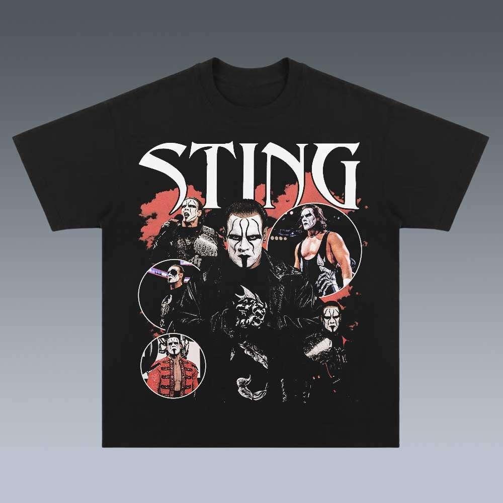 Sting The Icon Wrestling Graphic T-Shirt Men Women Retro 90s Legend Fan Casual Streetwear Short