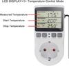 Digital Temperature Controller Socket EU Plug Thermostatic Switch Temperature Controller with Sensors Probe Heating Cooling