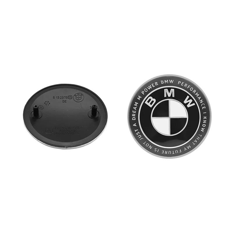 For BMW M E46 E90 E60 74mm 82mm For BMW M Power I3 F94 F97 F15 F98 F95 F92 G08 E34 F91 F16 G30 G20 Hood Emblem Car Front Bonnet Logo Trunk Cover Badge