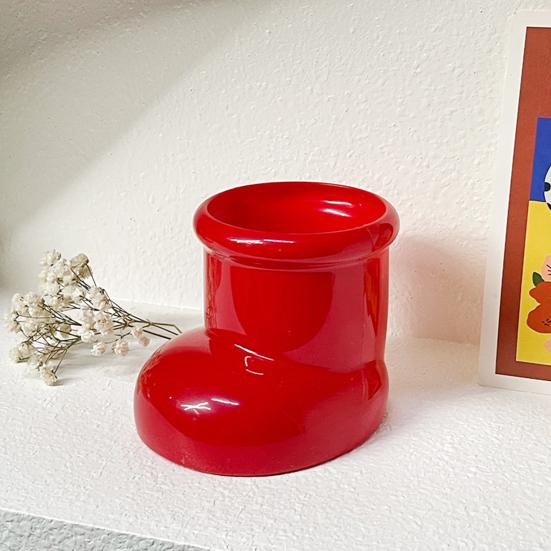 Милая коробка для хранения в форме ботинка, органайзер большой вместимости для кистей для макияжа