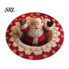 Durable Soft Texture Carpet Christmas Round Rug, 3D Illusion Mat, Holiday Winter Carpet, Gnome Deer Tree Skirt Santa House Festive Floor Rug