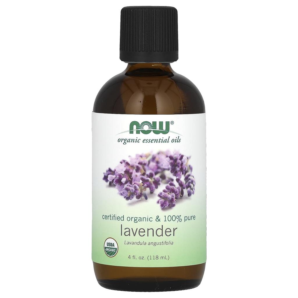 Now Foods Organic Essential Oil, Lavender, 4 Fl Oz (118 Ml)