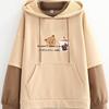 Winter Warm Anime Women's Kawaii Round Neck Long Sleeved Hoodie Fashion Super Street