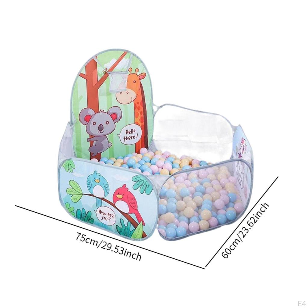 Детская игровая палатка, детский манеж для ползания, симпатичное украшение детской комнаты с мячами, баскетбольное кольцо