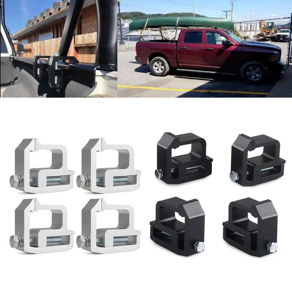 Mounting Clamps Truck Cap Topper Campers Shells Heavy Duty Aluminum Universal Truck Topper Clamp Kit (Pack of 4)