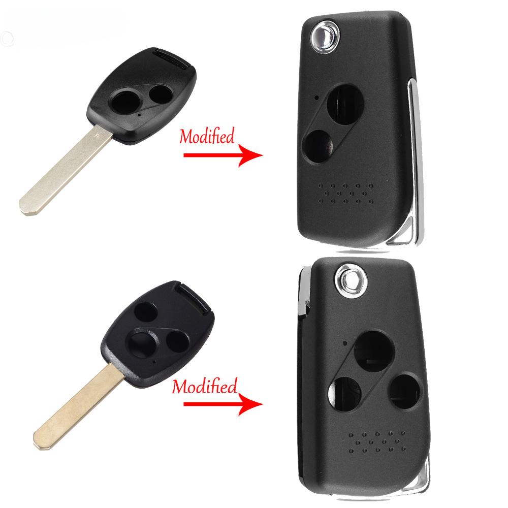 Для Honda Accord Civic CRV Pilot CITY Jazz FR-V складной модифицированный брелок 2/3 кнопки CR-V 2007