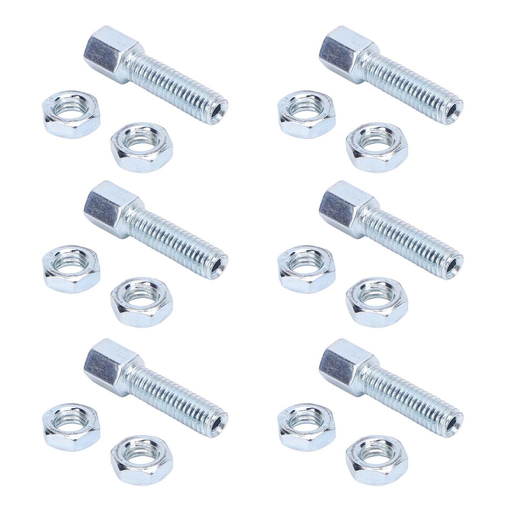 6PCS M6 Hollow Screw Kit High Hardness Steel Alloy Hollow Screw Nut Set for Motorcycle 212cc ATV Go Kart