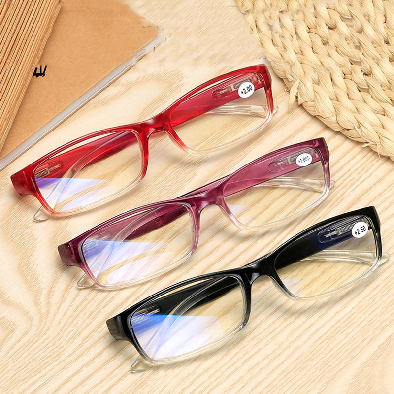 Очки для чтения Прямоугольные Дальнозоркие Полноразмерные Анти-синий свет Газетные Анти-УФ 1 шт родители пожилые Унисекс бусины