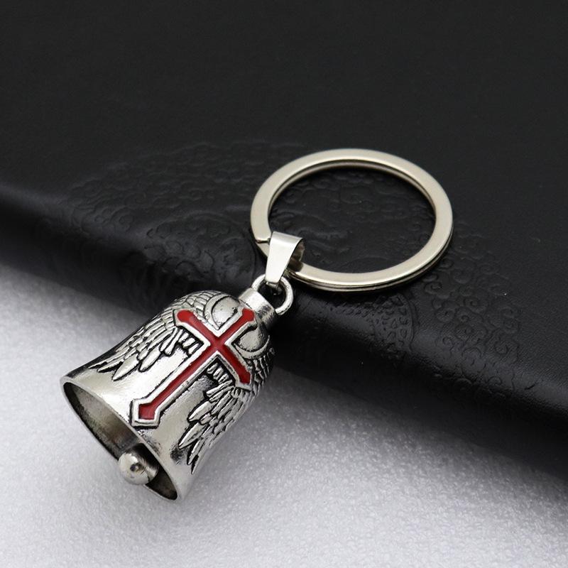 Ретро Металлический Брелок для Ключей с Подвеской-Колокольчиком - Украшение для Автомобиля и Сумки