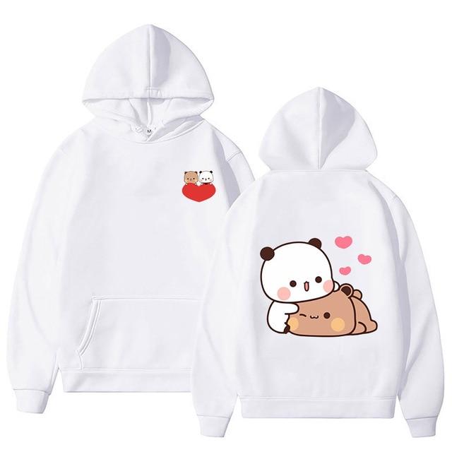 Bubu And Dudu Hoodie Women Aesthetic Graphic Funny Kawaii Bubble Tea Hoodies Unisex Anime Harajuku Vintage Pullovers Sweats