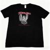 Steve Hill Black Steve Hill T-Shirt with Eagle Graphic & Devil At My Heels Print Rock Music Unisex Fashion Casual Loose T-Shirt