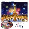 Набор для алмазной живописи, фейерверк, башня, 5D DIY, алмазная вышивка, красивый ночной вид, мозаика со стразами, украшение для дома, изображение
