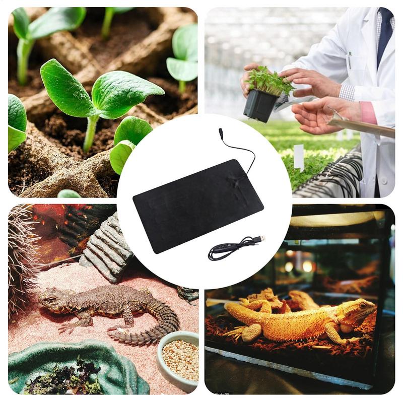Подогреваемый коврик для рассады, теплая грелка для растений, водонепроницаемая грелка для прорастания комнатных растений, 3 регулируемых температурных режима