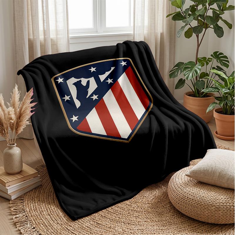 Atletico Madrid Theme blanket Soft Flannel Fleece Blanket Warm Lightweight Throw Blanket for Home Sofa Bed