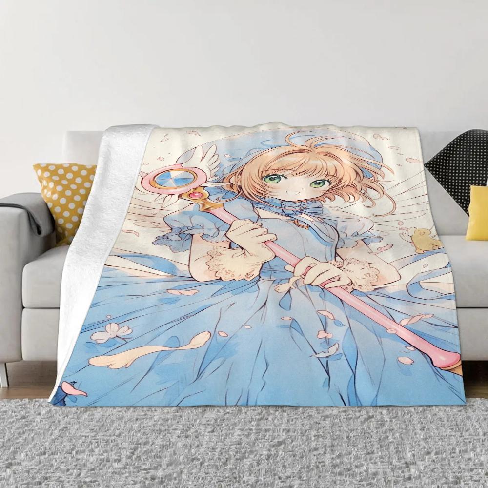 Плед вязаный Cardcaptor Sakura Кинг-сайз Микрофибра Постельное белье Пушистые Мягкие Пледы и Покрывала Накидка на Кровать Интерьер для Дома Колени
