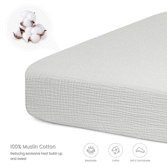 Простыня для детской люльки, однотонная, эластичная кромка, простая установка, подходит для овальных, круглых, прямоугольных матрасов в форме песочных часов