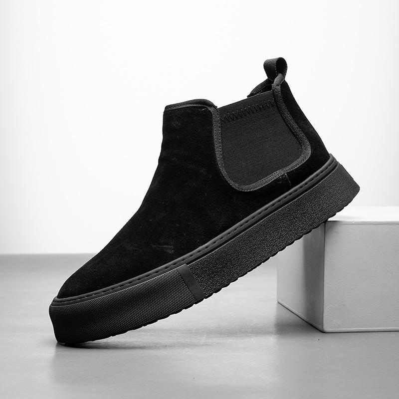 Men's Winter High-Top Velvet-Lined Martin Boots - Thick Sole Cotton Shoes