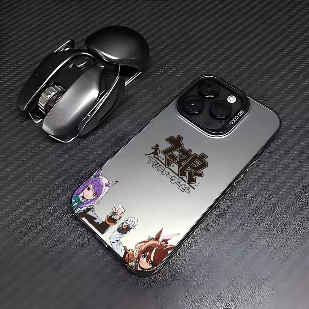 Uma Musume Pretty Derby Чехол для телефона для iPhone17,16,15,14,13,12,11 Plus,Pro Max Цветной Посеребренный Внутренняя крышка