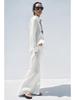 2023 Европейская и американская женская мода Льняная рубашка и повседневные брюки комплект