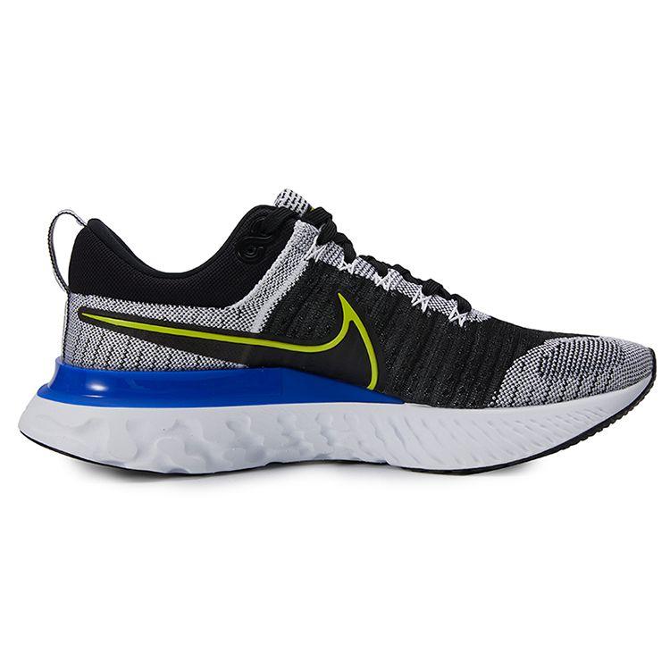 Nike React Infinity Run Flyknit 2 Racer Blue Cyber ​​Мужские кроссовки Черно-белые CT2357-100