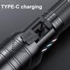 20W LED Outdoor Zoom Torch 1000LM USB Rechargeable Powerful Handheld Flash Light Telescopic Zoom for Camping Hiking Emergencies