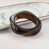 Vintage Brown Coffee Irregular Acrylic Resin Chunky Bangles for Women Goth Geometric Charm Hand Bracelets Couple Jewelry