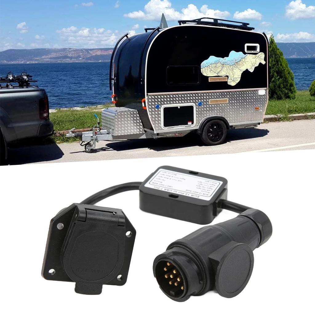Европейский 13-контактный вилка на американскую 7-контактную вилку круглый разъем для прицепа Электрический преобразователь