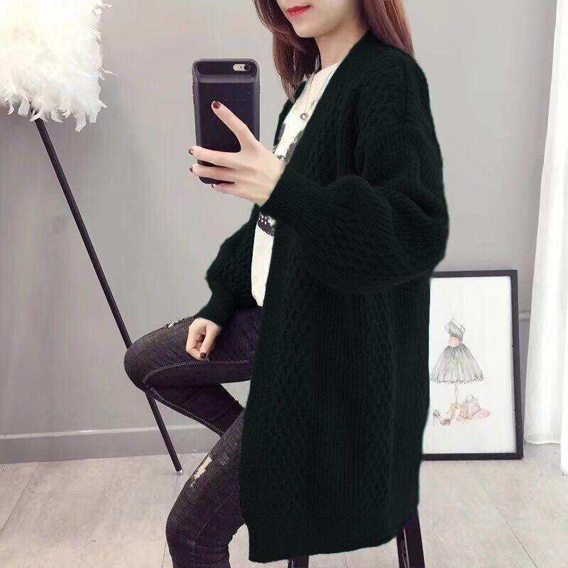 Кардиган Свитер Пальто Женский Свободный Дикий Кардиган Свитер Женский Длинный Свитер