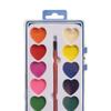 Valentine's Day Watercolor Paint Colors Heart-Shaped Paintbrush Washable Watercolor Paints with Set 16 Paints for Parties