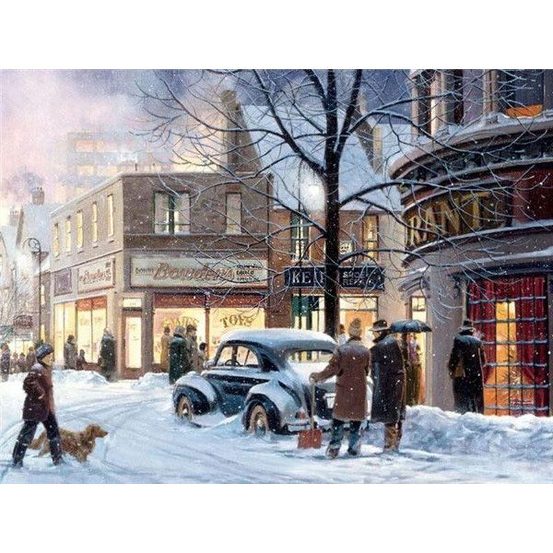 Diy Diamond 5d City Painting Streetscape Mosaic Diamond Embroidery Night Market Landscape Cross Stitch Interior Decoration