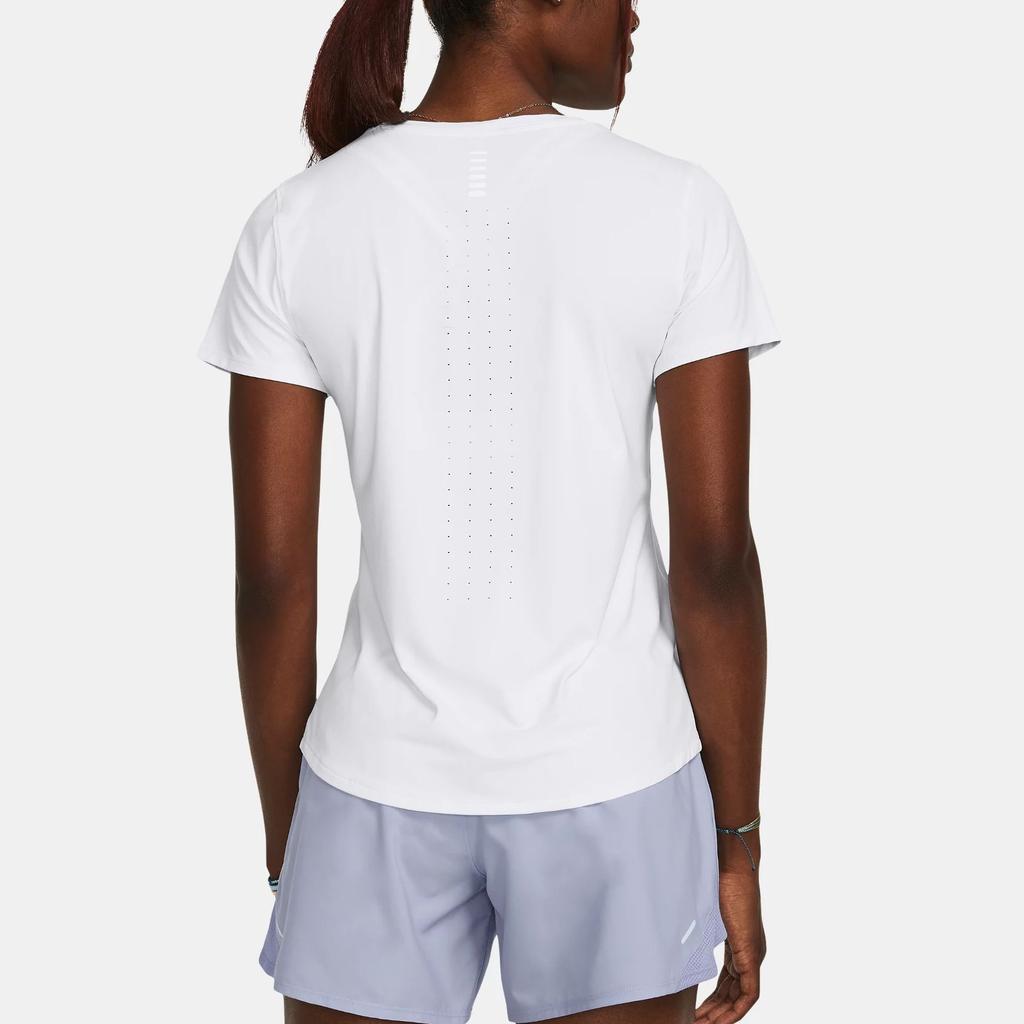 Under Armour Футболка UA Elite Solid Quick-Dry с круглым вырезом и коротким рукавом, женская, белая 1383364-100