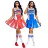 Взрослые Женщины Чирлидинг Чирлидеры Футбол Детский Топ Юбка Комплекты Дамы Танцы Хэллоуин Косплей Костюмы Выступление Ролевая Игра Наряд