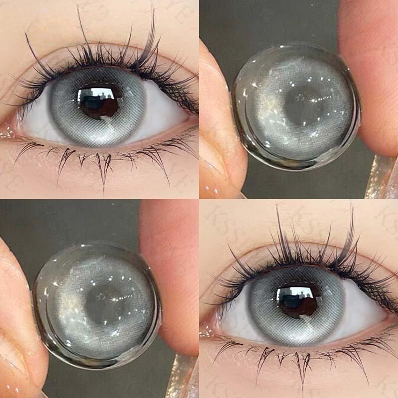 2 шт. Контактные линзы Mini Twilight lamp серые/синие MillCreek Mini размер 14,2 мм