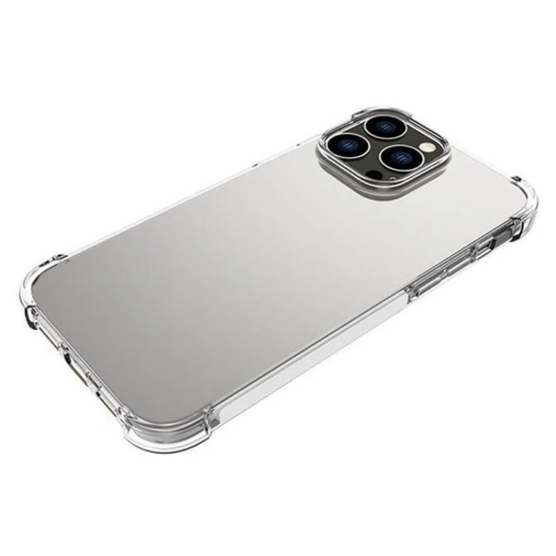 For iPhone 14 Pro Max Back Cover WANLONFENG TM Series 2.0mm Clear TPU Phone Case (Big Lens Hole)
