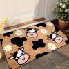 Очаровательный коврик с мультяшным принтом коровы, нескользящий и прочный, для прихожей, коврик для ванной комнаты, домашний декор