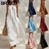 BFCCQB Women's Fashion Sleeveless Summer Spring Solid Color Print Casual Dresses