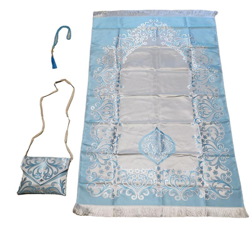 3PC Prayer Mat Portable Jacquard Pattern Prayer Mat Exquisite Storage Bag Party Multiple Options Available