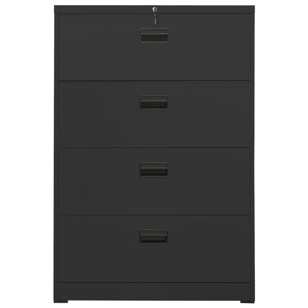 Filing Cabinet Anthracite 90 x 46 x 134 cm Steel