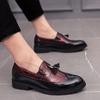 Модная обувь, офисная обувь для мужчин, повседневная обувь, дышащие кожаные мокасины для вождения, удобные туфли без застежек 2019 года, три цвета