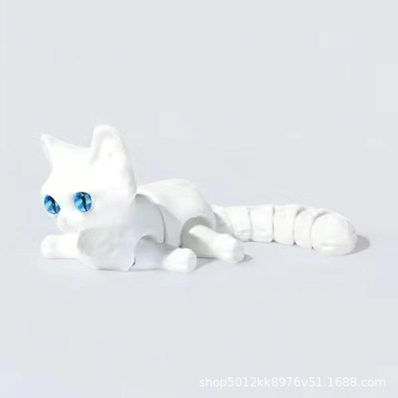 3D-печать Фигурки Кошек Многосуставные Подвижные Симуляция Кошек Для Подарка Гостиная Автомобиль Настольное Украшение
