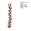 3.2FT Red Berry Christmas Garland with Green Leaves Artificial Christmas Garland Fireplace Table Centerpiece