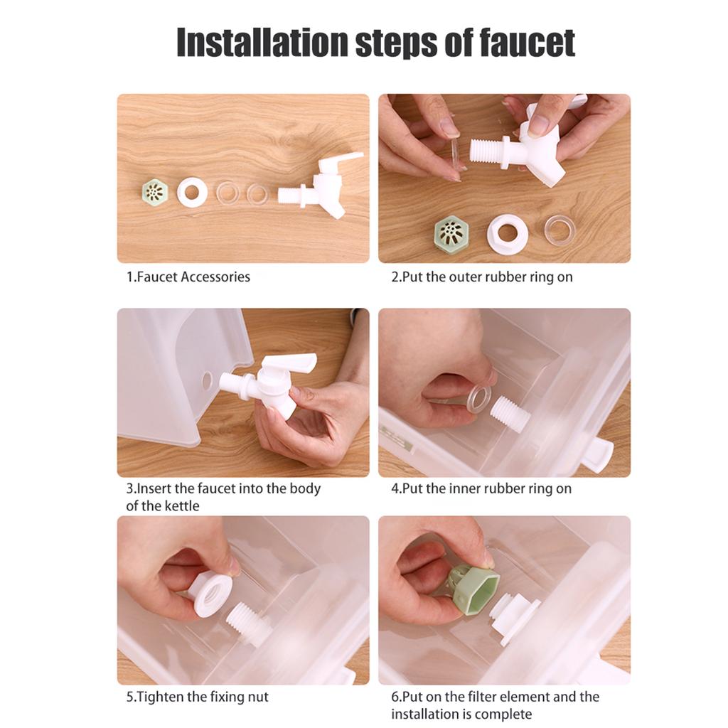 4L Juice Cold Drink Barrel with Faucet Lemon Fruit Juice Pot Leakproof Large Capacity Drinkware Kitchen Supplies