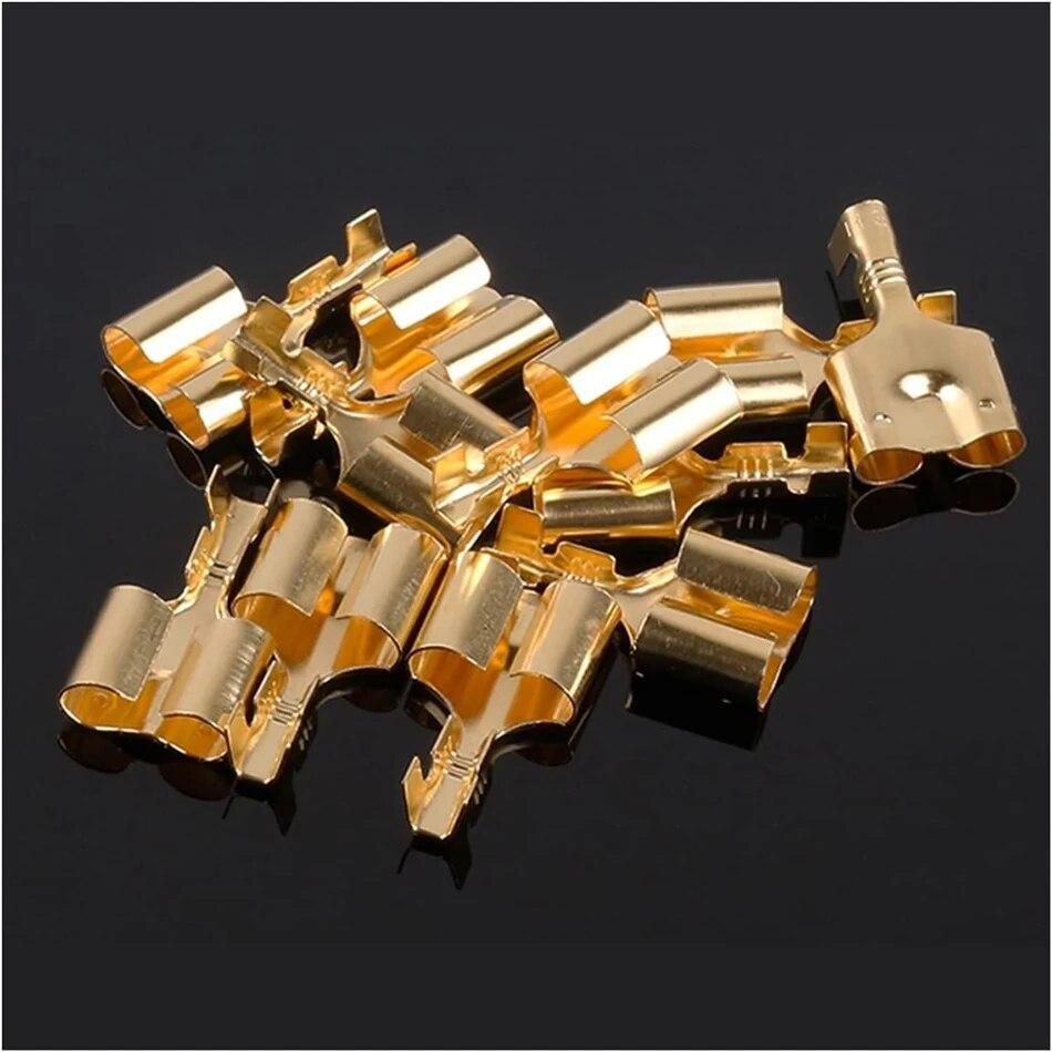 50Sets One Female and Two Male 4.0 Bullet Terminal Electrical Wire Connector Diameter Male Female 1:2 Transparent Sheath