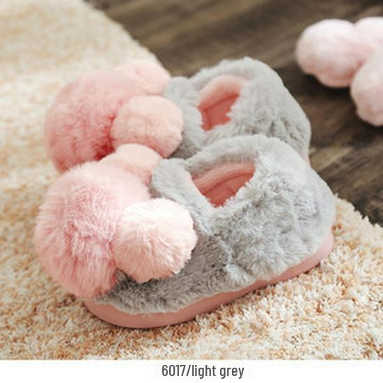 Children's Plush Cotton Cartoon Slippers - Warm and Cozy, Closed Toe & Heel