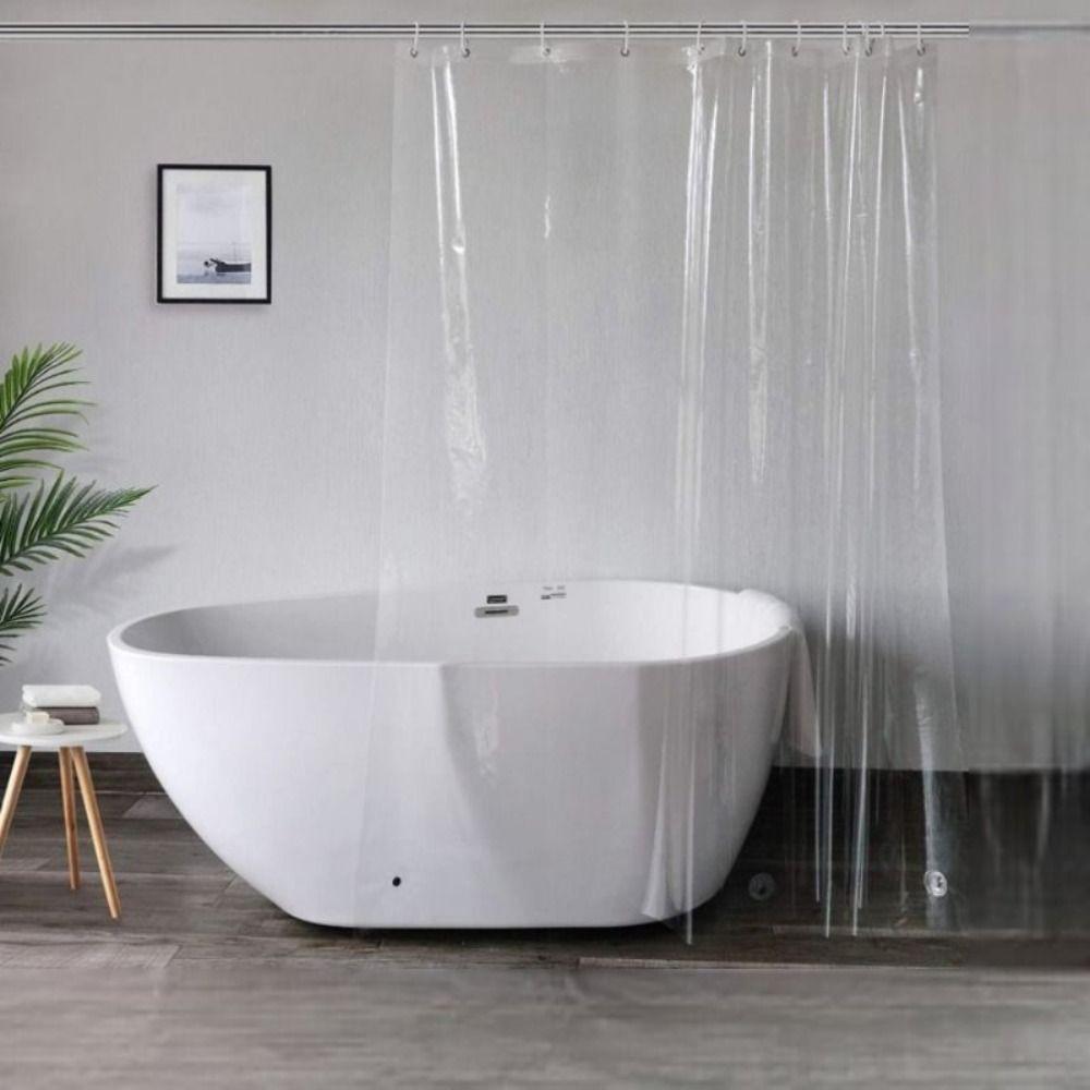 Waterproof Weighted Magnet Clear Shower Curtain Bathtub Partition Curtain Living Room