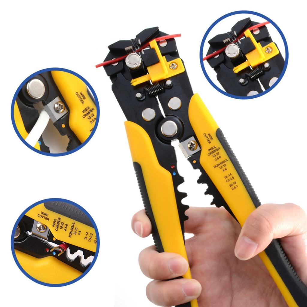 Cable Cutter of Crimping Pliers Adjustable Automatic Wire Stripper Multifunctional Wire Stripper Tool Household Electrician